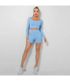 Seamless Yoga Suits Running Fitness Tops & Shorts 2pcs Workout Wholesale Activewear Sets SON536704 -Women Clothing Sales Store 20220906025039353 1