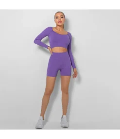 Seamless Yoga Suits Running Fitness Tops & Shorts 2pcs Workout Wholesale Activewear Sets SON536704 -Women Clothing Sales Store 20220906025039525 1