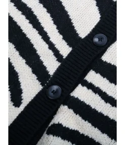Zebra Stripe Knitted Sweater Cardigan 19 Zebra Stripe Knitted Sweater Cardigan -Women Clothing Sales Store 210105817 6