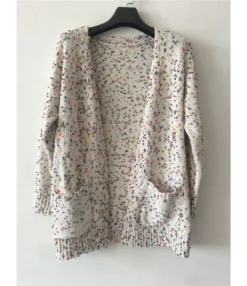 Colorful Dots Jacquard Knitted Cardigan -Women Clothing Sales Store 210111966 4 1