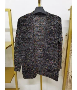 Colorful Dots Jacquard Knitted Cardigan -Women Clothing Sales Store 210111966 5