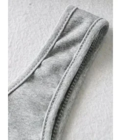 2-piece Sports Grey Outfit Tank Top & Rolled Hem Shorts 12 2-piece Sports Grey Outfit Tank Top & Rolled Hem Shorts -Women Clothing Sales Store 210113198 3