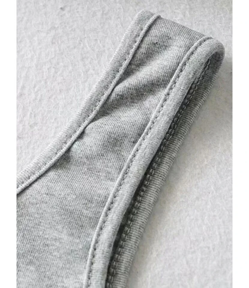 2-piece Sports Grey Outfit Tank Top & Rolled Hem Shorts 4 2-piece Sports Grey Outfit Tank Top & Rolled Hem Shorts - Image 4