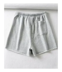 2-piece Sports Grey Outfit Tank Top & Rolled Hem Shorts 13 2-piece Sports Grey Outfit Tank Top & Rolled Hem Shorts -Women Clothing Sales Store 210113198 7