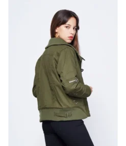 Lapel Neck Ribbed Patchwork Pufff Coat -Women Clothing Sales Store 210115073 12