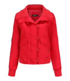 Lapel Neck Ribbed Patchwork Pufff Coat -Women Clothing Sales Store 210115073 5