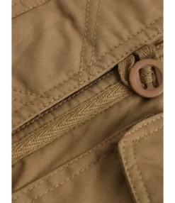 Lapel Neck Ribbed Patchwork Pufff Coat -Women Clothing Sales Store 210115073 9