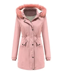Sherpa Lining Hooded Parka Coat -Women Clothing Sales Store 210115215 14