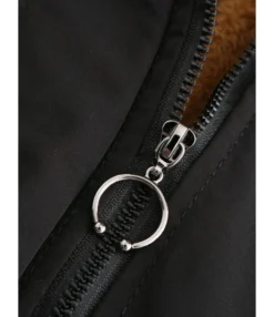 Sherpa Lining Hooded Parka Coat -Women Clothing Sales Store 210115215 5