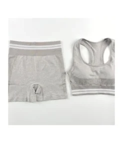 2-piece Stripe Detail Sports Set Tank Top & Biker Shorts 15 2-piece Stripe Detail Sports Set Tank Top & Biker Shorts -Women Clothing Sales Store 210123297 4