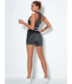 2-piece Stripe Detail Sports Set Tank Top & Biker Shorts 10 2-piece Stripe Detail Sports Set Tank Top & Biker Shorts -Women Clothing Sales Store 210123297 7