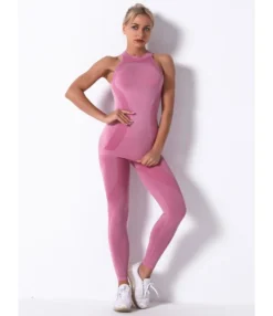 Color Blocking Tank Top Matching Leggings Workout Set