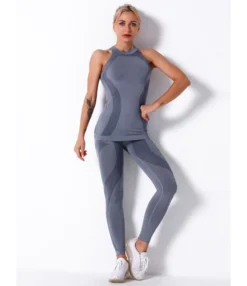 Color Blocking Tank Top Matching Leggings Workout Set -Women Clothing Sales Store 210130004 6