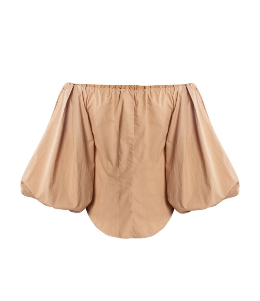 Puff Sleeve Off Shoulder Pleated Blouse 8 Puff Sleeve Off Shoulder Pleated Blouse - Image 8