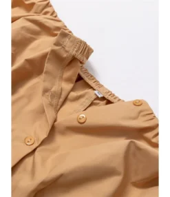 Puff Sleeve Off Shoulder Pleated Blouse 22 Puff Sleeve Off Shoulder Pleated Blouse -Women Clothing Sales Store 210130274 7