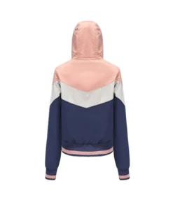 Contrast Zipper Hooded Windbreaker Jacket -Women Clothing Sales Store 210408377 7 1