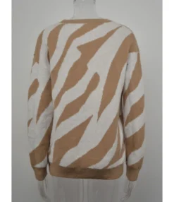 Lebra Pattern Jersey Blouse Sweater 210710426 -Women Clothing Sales Store 210710426 12