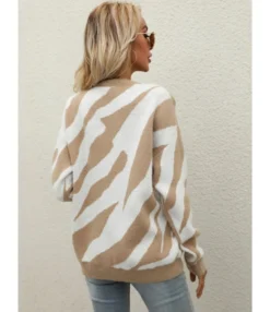 Lebra Pattern Jersey Blouse Sweater 210710426 -Women Clothing Sales Store 210710426 8