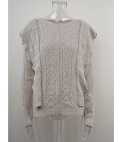 Geometric Fungus Trim Hollow Jersey Sweater 210710517 -Women Clothing Sales Store 210710517 7