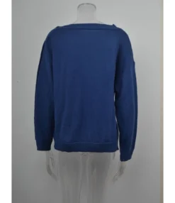 Long Sleeve Crew Neck Button Decor Knit Solid Color Sweater 210710601 -Women Clothing Sales Store 210710601 11