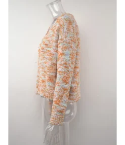 V-neck Long Sleeve Multicolor Short Sweater Cardigan 210710674 13 V-neck Long Sleeve Multicolor Short Sweater Cardigan 210710674 -Women Clothing Sales Store 210710674 5