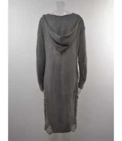 Pockets Detail Jersey Long Hoodie Cardigans 210710675 -Women Clothing Sales Store 210710675 8