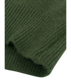 Knitted Long Ribbed Sleeve O-Neck Basic Pullover Sweater 210719186 -Women Clothing Sales Store 210719186 10