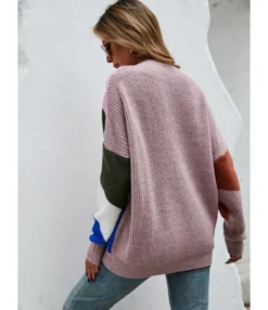 Casual V-Neck Color Block Long Sleeve Cable Knit Cardigan Sweater 210721664 11 Casual V-Neck Color Block Long Sleeve Cable Knit Cardigan Sweater 210721664 -Women Clothing Sales Store 210721664 3