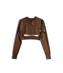 Hollow Raglan Sleeve Asymmetrical Knitted Sweater 210721734 -Women Clothing Sales Store 210721734 2