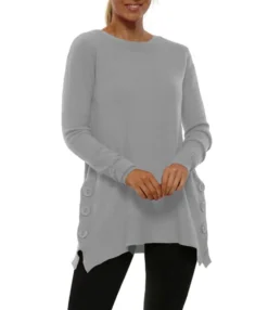 New Arrival Sides Split Button Down Knitwear Blouse Sweater 210729011 18 New Arrival Sides Split Button Down Knitwear Blouse Sweater 210729011 -Women Clothing Sales Store 210729011 2