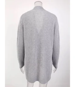 Solid Casual Loose Pocket Long Cardigan Sweater 210729293 -Women Clothing Sales Store 210729293 10