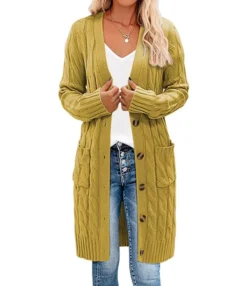 2021 New Fall Twist Buttons Down Sweater Cardigan 210729319 -Women Clothing Sales Store 210729319 1