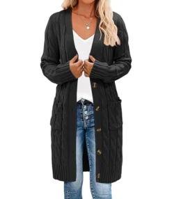 2021 New Fall Twist Buttons Down Sweater Cardigan 210729319 -Women Clothing Sales Store 210729319 2