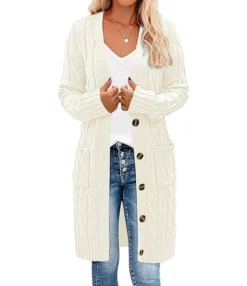 2021 New Fall Twist Buttons Down Sweater Cardigan 210729319 -Women Clothing Sales Store 210729319 3
