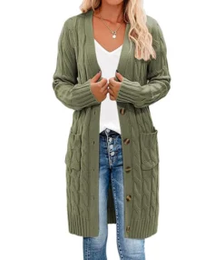 2021 New Fall Twist Buttons Down Sweater Cardigan 210729319 -Women Clothing Sales Store 210729319 7