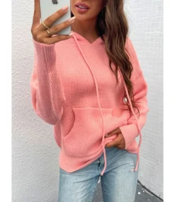 Solid Autumn Winter Sweater Long Sleeve Pullovers Knitted Tops 210729539