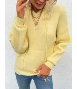 Solid Autumn Winter Sweater Long Sleeve Pullovers Knitted Tops 210729539 -Women Clothing Sales Store 210729539 2