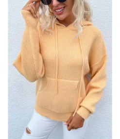Solid Autumn Winter Sweater Long Sleeve Pullovers Knitted Tops 210729539 -Women Clothing Sales Store 210729539 3