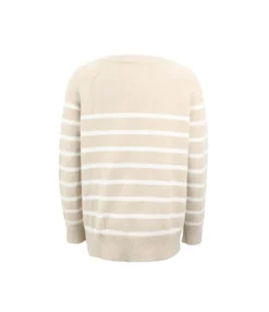 New Fall Striped Shoulder Button Detail Knit Sweater Blouse 210729605 -Women Clothing Sales Store 210729605 8