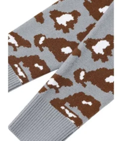 New Autumn Rabbit Fleece Leopard Knitted Long Sweater Cardigan Coat 210729725 18 New Autumn Rabbit Fleece Leopard Knitted Long Sweater Cardigan Coat 210729725 -Women Clothing Sales Store 210729725 4