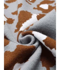 New Autumn Rabbit Fleece Leopard Knitted Long Sweater Cardigan Coat 210729725 19 New Autumn Rabbit Fleece Leopard Knitted Long Sweater Cardigan Coat 210729725 -Women Clothing Sales Store 210729725 5