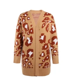 New Autumn Rabbit Fleece Leopard Knitted Long Sweater Cardigan Coat 210729725 12 New Autumn Rabbit Fleece Leopard Knitted Long Sweater Cardigan Coat 210729725 -Women Clothing Sales Store 210729725 6