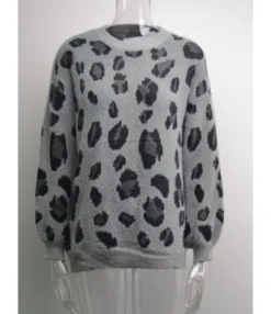Leopard Casual Fall Long Sleeve Sweater 210804038 -Women Clothing Sales Store 210804038 5