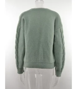 Solid Casual Single Button Fall Cardigan 210804437 -Women Clothing Sales Store 210804437 16