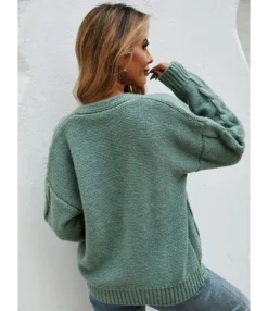 Solid Casual Single Button Fall Cardigan 210804437 -Women Clothing Sales Store 210804437 8