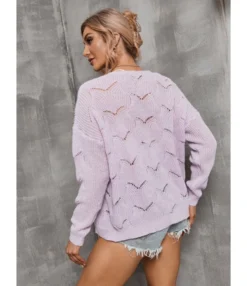 Loose Long Sleeve Open Front Crochet Cardigans 210804863 -Women Clothing Sales Store 210804863 5