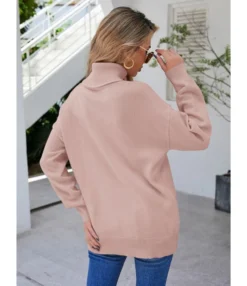 Turtleneck Sweater Top Twist Solid Casual 210816309 8 Turtleneck Sweater Top Twist Solid Casual 210816309 -Women Clothing Sales Store 210816309 5