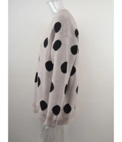 Polka Dot V-neck Long Sleeve Sweater 210820129 -Women Clothing Sales Store 210820129 8