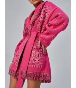 Fringe Long Sleeve Open Front Cardigans With Belted 210820335 -Women Clothing Sales Store 210820335 5