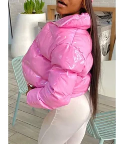 PU Leather Duck's Down Filled Bread Coat Outerwear 210820564 -Women Clothing Sales Store 210820564 6